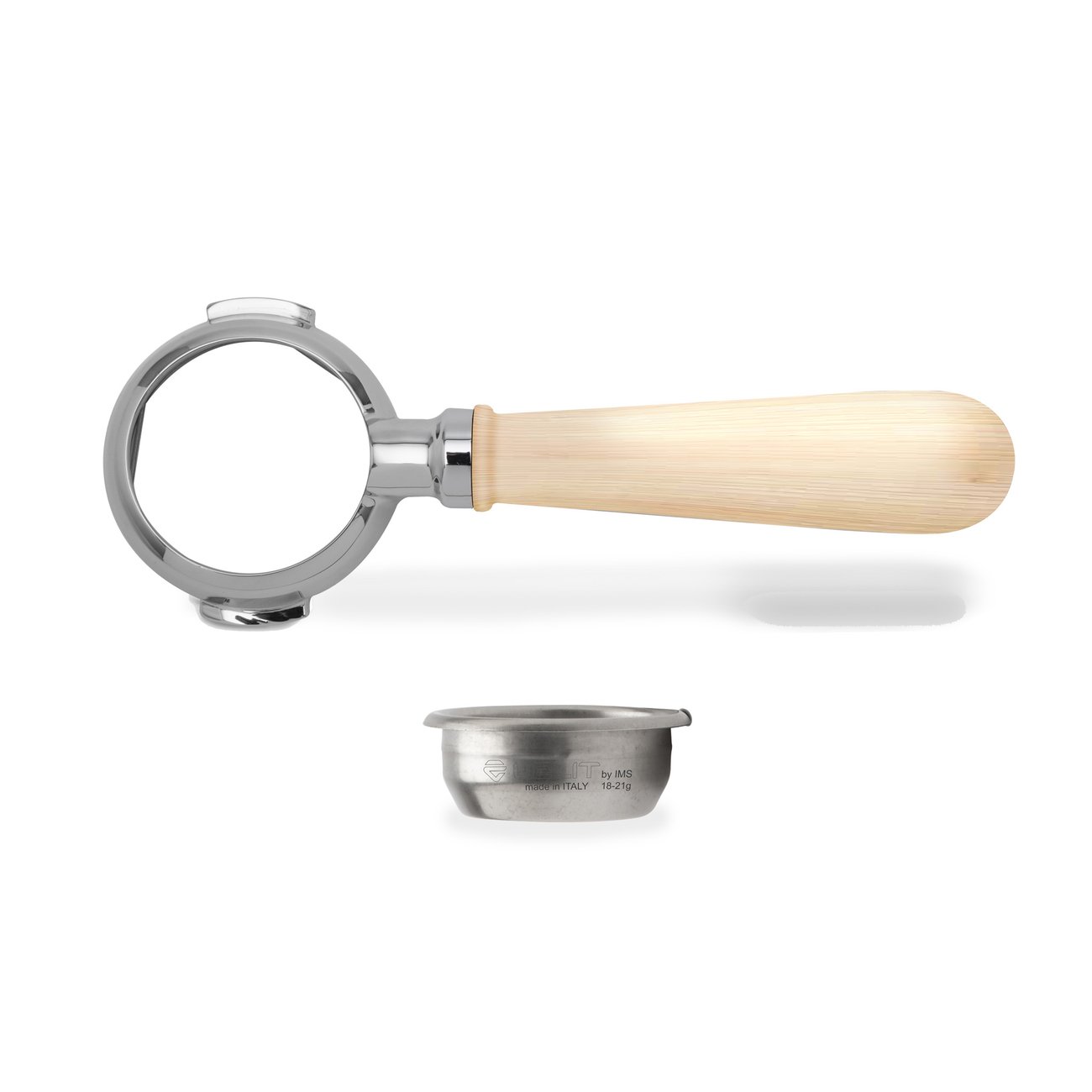 Bottomless portafilter, black walnut wooden handle | Lelit (NL)